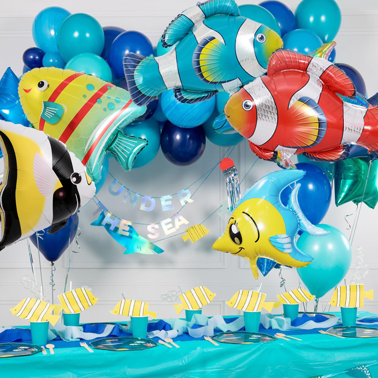 Under the Sea Birthday Party Decorations - 18-Piece Tropical Fish ...