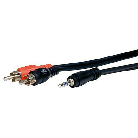 Comprehensive Cable Standard Series 3.5mm Stereo Mini Plug to 2 RCA Plugs Audio Cable, 10′ Comprehensive Cable Standard Series 3.5mm Stereo Mini Plug to 2 RCA Plugs Audio Cable, 10′