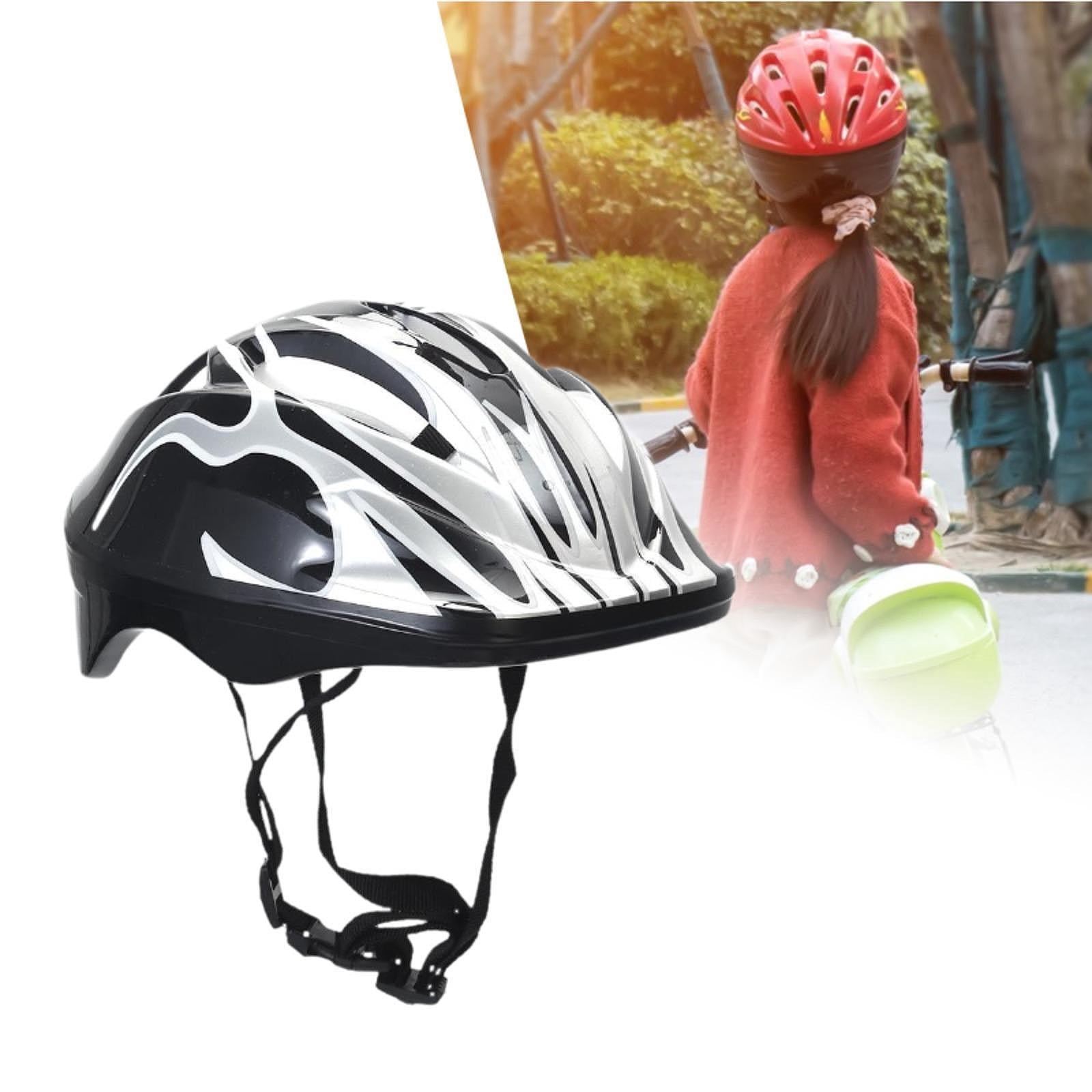 yotijay Kids Helmet, Roller Skating Helmet Portable Impact Resistant, Skateboard White
