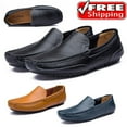 thumbnail image 2 of Men's Casual Fashion Leather Shoes Comfortable Lazy Loafers Outdoor Driving Work, 2 of 3