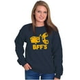 thumbnail image 4 of BFFS Mac n Cheese Funny Best Friends Unisex Plus Fleece Graphic Sweatshirt Brisco Brands 2X, 4 of 5