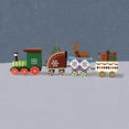 thumbnail image 5 of Matoen Christmas Wooden Train Set 4-Sections Mini Train Set Christmas Party Tabletop Decoration Snowman Train Ornament Toys Under Xmas Tree Decors Party Favor Home Kindergarden Decor, 5 of 5