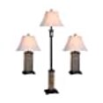 thumbnail image 3 of Kenroy Home 31207 Bennington 3 Pack - 2 Table Lamps, 1 Floor Lamp with Natural Slate Finish, Rustic Style, 29" Height, 16" Width, 10" Depth, 3 of 4