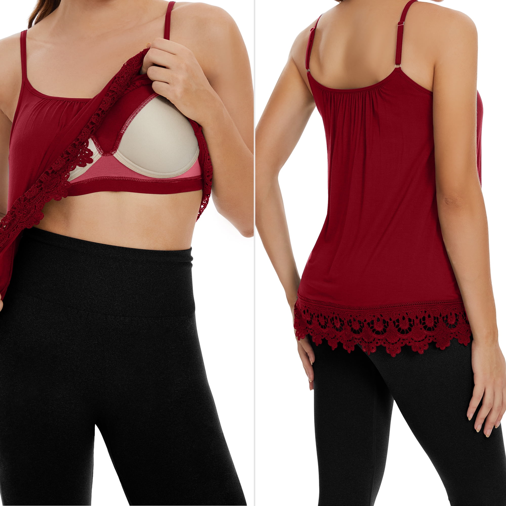 BRA CAMISOLE MIRACLE SOFT TANK WITH GORGEOUS LOOK WINE SIZE-F