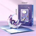 thumbnail image 3 of 3D for Pop Up Cards Moon Birthday Anniversary Gifts Postcard Wedding Invitations Greeting Cards with Envelope, 3 of 4