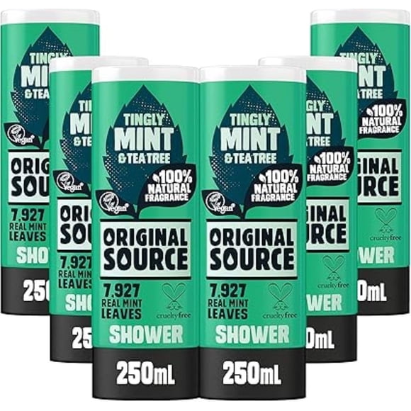 Gel de ducha Original Source de árbol de té y menta, 250 ml, (paquete de 6)