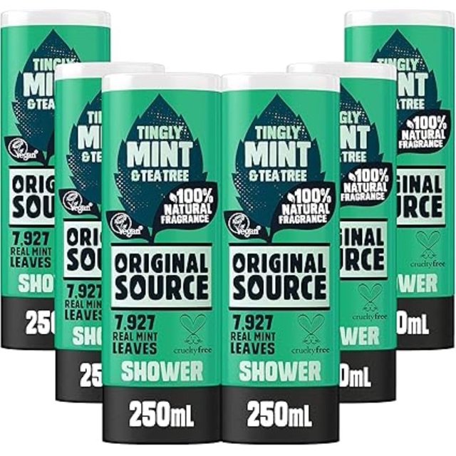 Gel de ducha Original Source de árbol de té y menta, 250 ml, (paquete de 6)