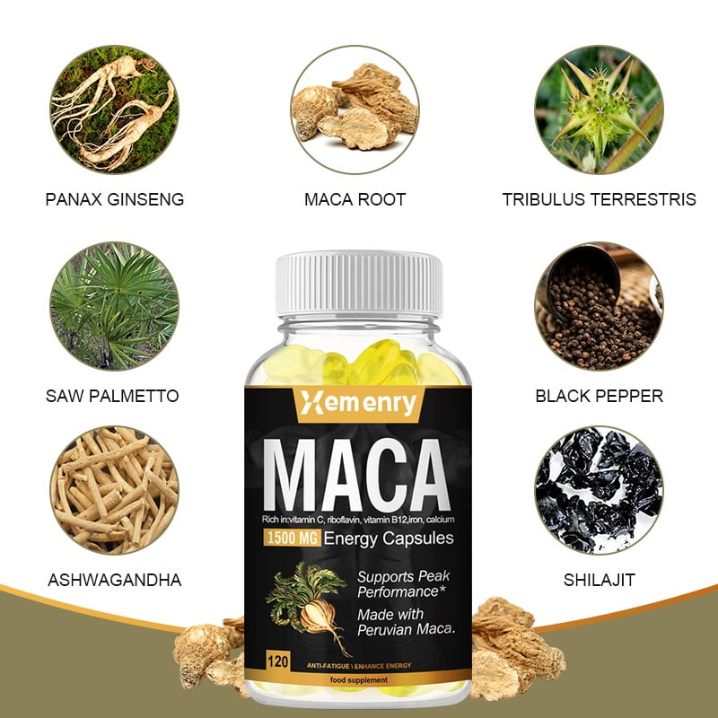Maca Panax Ginseng Ashwagandha 120 Capsulas | Cuotas Sin Inter&eacute;s