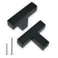 thumbnail image 1 of Tiradores para gabinete Redunest de acero inoxidable negro mate de 5 cm, 1 of 5