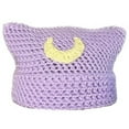 thumbnail image 5 of Knitted Hat for Women Ear Hat Handmade Crochet Hat Fashion Sweet Hat Winter Warm Headwear, 5 of 8