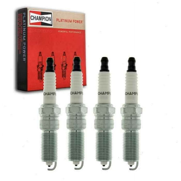 4 pc Champion Platinum Spark Plugs compatible with Chevrolet Cobalt 2.2L 2.4L L4 2005-2010