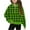 Green, variant on lkfuzj Girls Half Zip Sweatshirt Long Sleeve Pullover Crop Tops Kids Loose Lightweight Plaid Tops Fashion Spring Clothes - Blue
