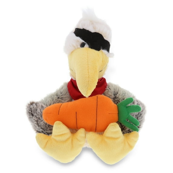 DolliBu Happy Easter Super Soft Plush Pirate Pelican with Red Scarf & Carrot - Stuffed Animals with Carrot Plush, Perfect Easter Holiday Surprise Gift, Spring Easter Bird Plush Animal - 8"
