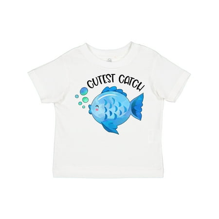 

Inktastic Cutest Catch Cute Blue Fish Gift Toddler Boy or Toddler Girl T-Shirt