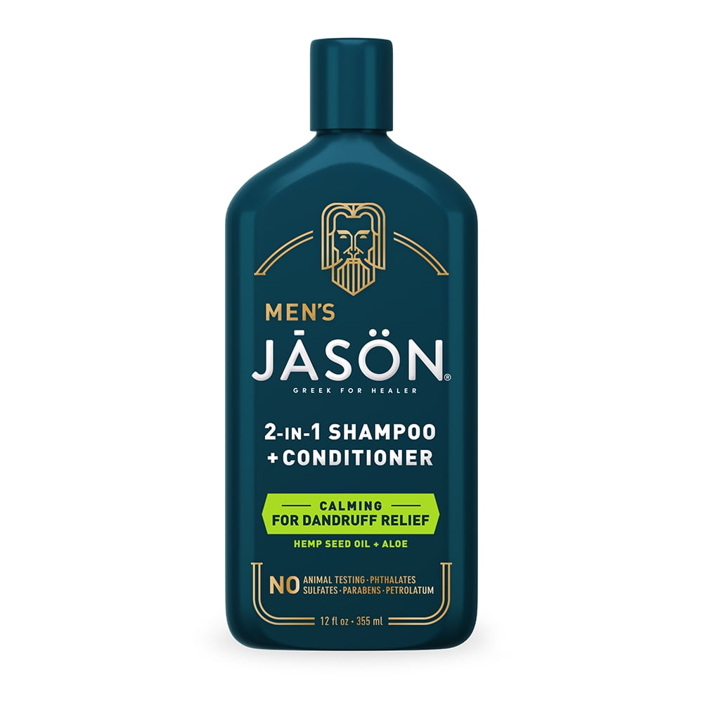 Jason Men's 2-in-1 Calming Hemp Seed Oil & Aloe Shampoo & Conditioner, 12 fl oz