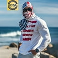 thumbnail image 2 of Men's Printing Summer Sunscreen Is Breathable Long Sleeve With A Mask Hooded Blouse, 2 of 3