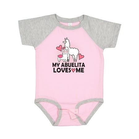 

Inktastic My Abuelita Loves Me Baby Llama Gift Baby Girl Bodysuit