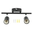 thumbnail image 2 of Ceiling Track Lampholder, 85-265V Rotating High Hardness Adjustable Flush Mount Decorative Track Light Holder 2 Lights  for LED Bulb, 2 of 7