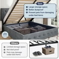 thumbnail image 6 of Allewie Queen Size Lift Up Platform Storage Bed Frame with Button Tufted Wingback Headboard, Grey Blue, 6 of 12