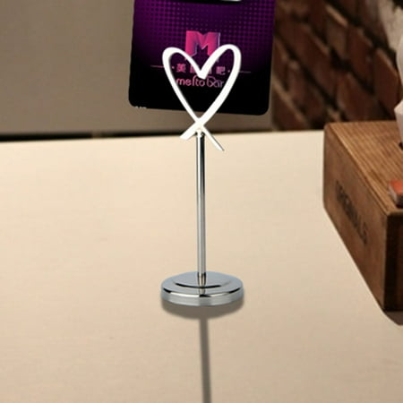 

Bobasndm Name Card Stand Delicate Multi-use Name Card Stand Heart Shape Fashion for Restaurant