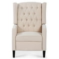 thumbnail image 3 of 27.16 Inch Wide Recliner Chair, Modern Accent Chair with Adjustable Backrest, Manual Wing Chair with Thick Cushion,  Comfy Armchair for Living Room, Bedroom, Office, Beige, 3 of 9