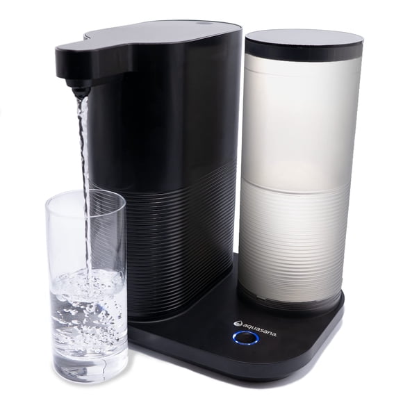 La máquina de agua limpia Aquasana con filtro de agua elimina el 97% de cloro