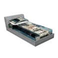 thumbnail image 2 of Ambesonne Rustic Fitted Sheet & Pillow Sham Set, Doors of Old Rock House, Twin, Teal Grey, 2 of 2