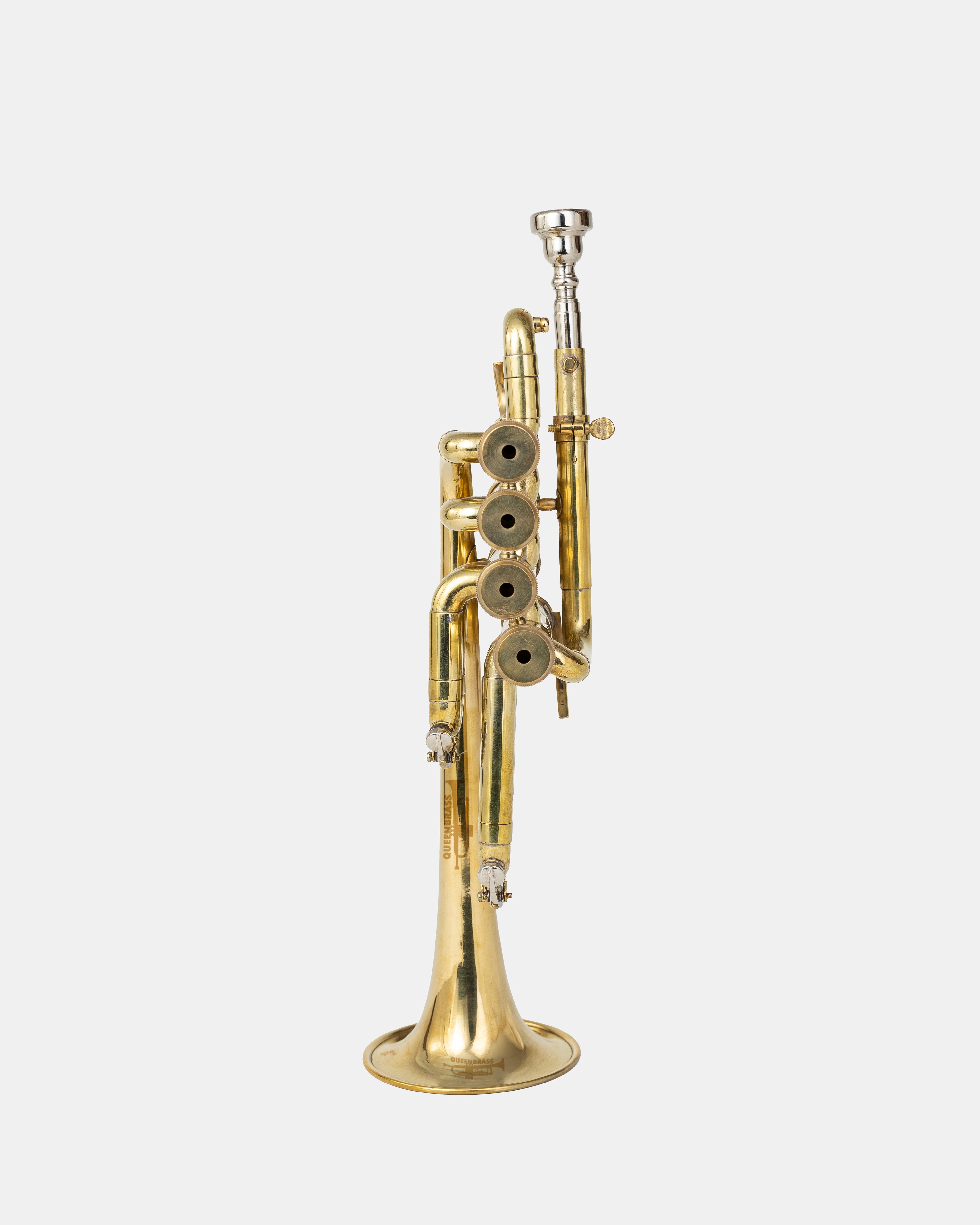 Piccolo trumpet Gold brass finish with hard case bag and mouthpiece