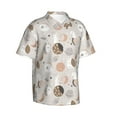 thumbnail image 3 of Xecao Rabbit In Space print Hawaiian shirt - a stylish short-sleeve button-down for men, perfect for casual beach and tropical outings., 3 of 9