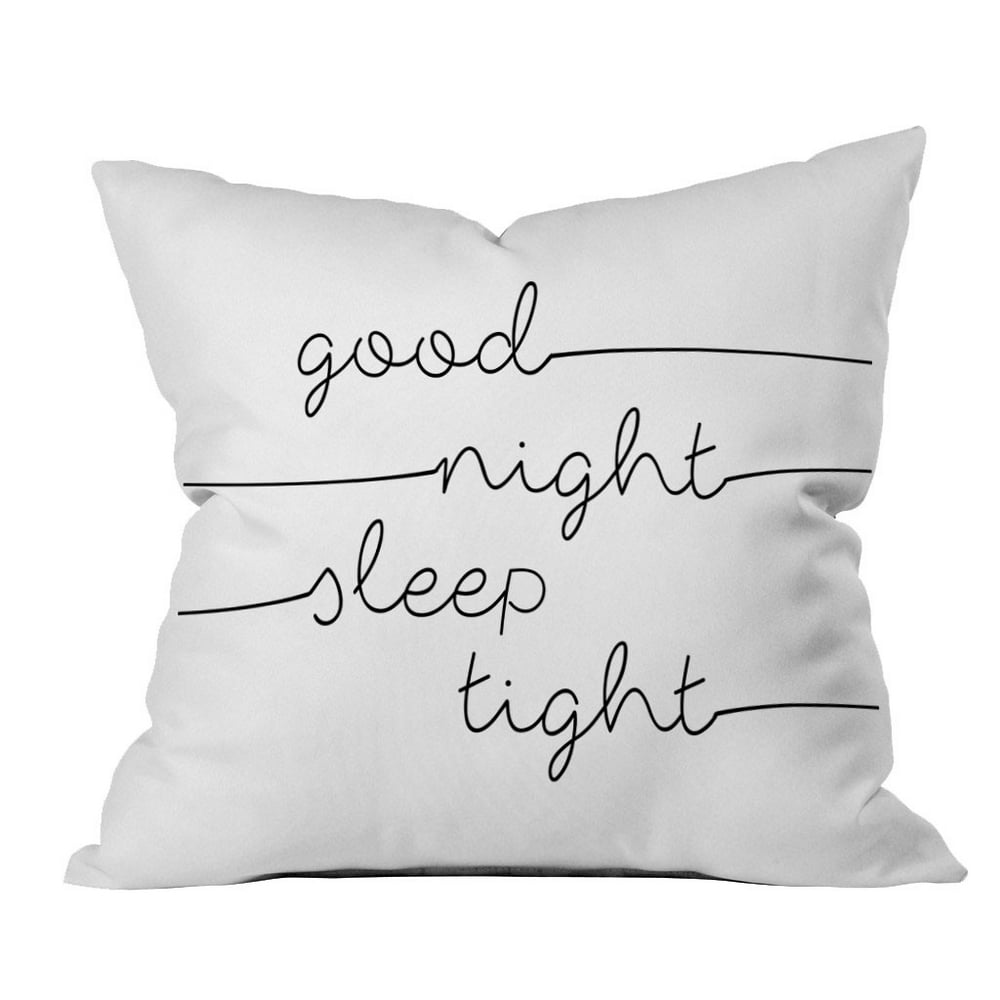 Good Night Sleep Tight 18x18 Inch Throw Pillow Cover