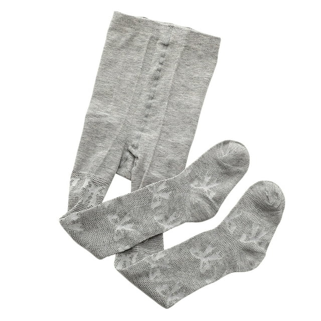Collants pour Bébés Filles 0-8 Ans Imprimé Nœud Bas en Filet Leggings Extensibles Gris 2-4T