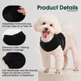 thumbnail image 3 of Kuoser Dog Anxiety Vest, Soft and Breathable Calming Shirt for Pet, Adjustable Dog Anxiety Relief Jacket for Thunderstorm, Fireworks, Travel, Separation, Black, XS, 3 of 7