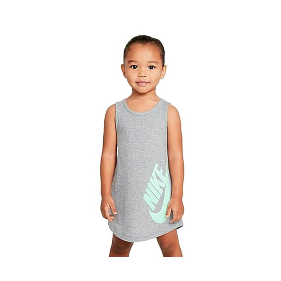 Nike G Futura Tank Dress Girls Tank Tops Size 2T, Color: Grey/Teal