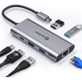 thumbnail image 2 of UtechSmart USB C Hub, USB C Ethernet Multiport Adapter, 6 In 1 USB C to  Dock Compatible for  Pro/Air, Chromebook, 2 of 10