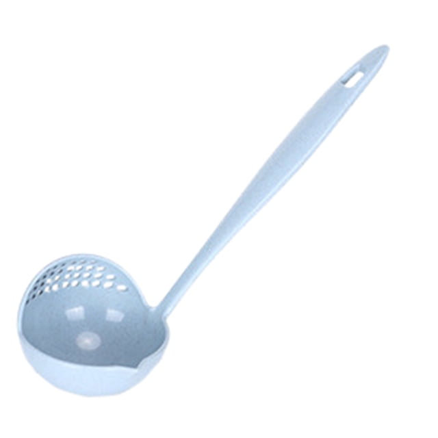 Harpily 50% Off Clear! Cooking Utensils Wheat Straw Two In One Household Kitchen Soup Spoon Long Handled Colander Filter Mesh Cutlery Hotpot Spoon Restaurant Fishing Spoon