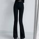 thumbnail image 5 of Pantalones vaqueros casuales con dobladillo deshilachado y rasgado medio para mujer Pantalones vaqueros de ocho pantalones Fridja hfkajh103487, 5 of 6