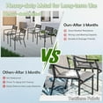 thumbnail image 3 of TOTAL Outdoor  4-Pieces Dining Chairs, Outdoor Patio Heavy Metal Chairs Set of 4, Sturdy Chairs with Ergonomic Armrest, Patio Furniture Chairs Set for Backyard Lawn Patio, Support to 350 LBS, Black, 3 of 7