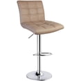 thumbnail image 5 of Leopard Modern Square PU Leather Adjustable Bar Stools with Back, Set of 2, Counter Height Swivel Stool, Barstools for Kitchen Counter (Black), 5 of 6