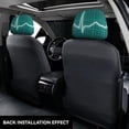 thumbnail image 3 of Kdxio ECG Wave Pattern Print 2 Piece Car Head Rest Covers Set Auto Front/Rear Seats Headrest Cover Universal Fit Most Cars,Sedan, SUV, 3 of 9