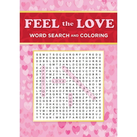 Feel the Love Word Search and Coloring Book