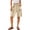 CP51_Beige, variant on Women's Barrle Bermuda Shorts Long Elastic High Waisted Comfy Knee Length Shorts with Pockets for Athletic Casual Wear Beige 2XL