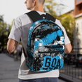 thumbnail image 5 of Yield Football Time Print Backpack for Women Men, Lightweight Casual Travel Daypack, Classic Basic College Backpack, Middle School Bag, 5 of 5