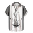 thumbnail image 1 of Chemise à Boutons pour Hommes Mode Été 2024 Personnalité Décontractée Instrument de Musique Numérique Manches Courtes-Week, 1 of 4