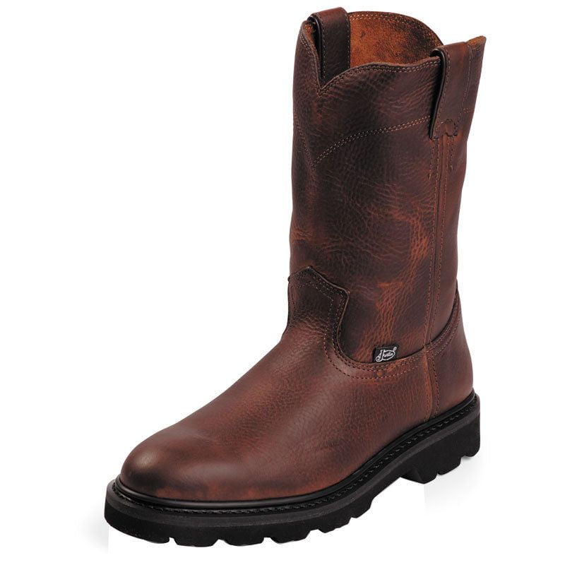 Justin Boot Company Mens Tan Premium Work Boots Brown - Walmart.com