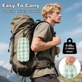 thumbnail image 4 of Hanging Hammock Portable Travel Camping For Outdooor Beach Camping Hiking Soft Green Gingham Pattern, 4 of 8