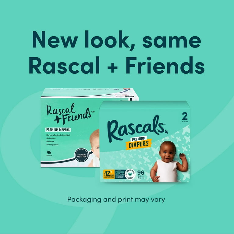 その他 Rascal Rascals Premium Newborn Absorbent Baby Diapers Newborn, 192 Count