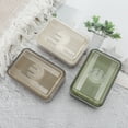 thumbnail image 6 of Unique Bargains 1 Pc Waterproof Soap Holder Double Layer with Cover Green Soap Holder for Bathroom 5.35"x3.54"x2.01", 6 of 6
