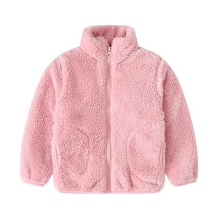 

EHQJNJ Jackets for Girls Black and Blue Toddler Kids Baby Girls Boys Solid Wool Coat Jacket Outerwear Zipper Warm Thick Winter Outwear with 2 Pockets Toddler Jacket Tan 6-7 Years
