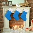 thumbnail image 6 of SKYSONIC Christmas Stocking Personalized Solid Color Large Candy Stocking Hanging Gift Xmas Stockings Decoration 2 PCS for Family Holiday Party Ornaments Decor Fireplace, 6 of 7