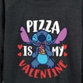thumbnail image 3 of Lilo & Stitch - Pizza Is My Valentine - Women's Lightweight French Terry Long Sleeve Shirt, 3 of 5